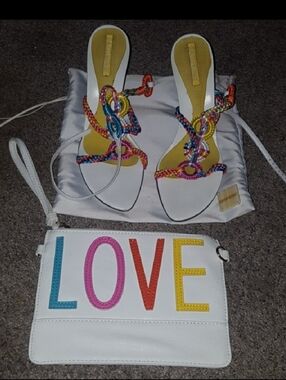 Claudio Merazzi Sandals & Matching LOVE Wristlet